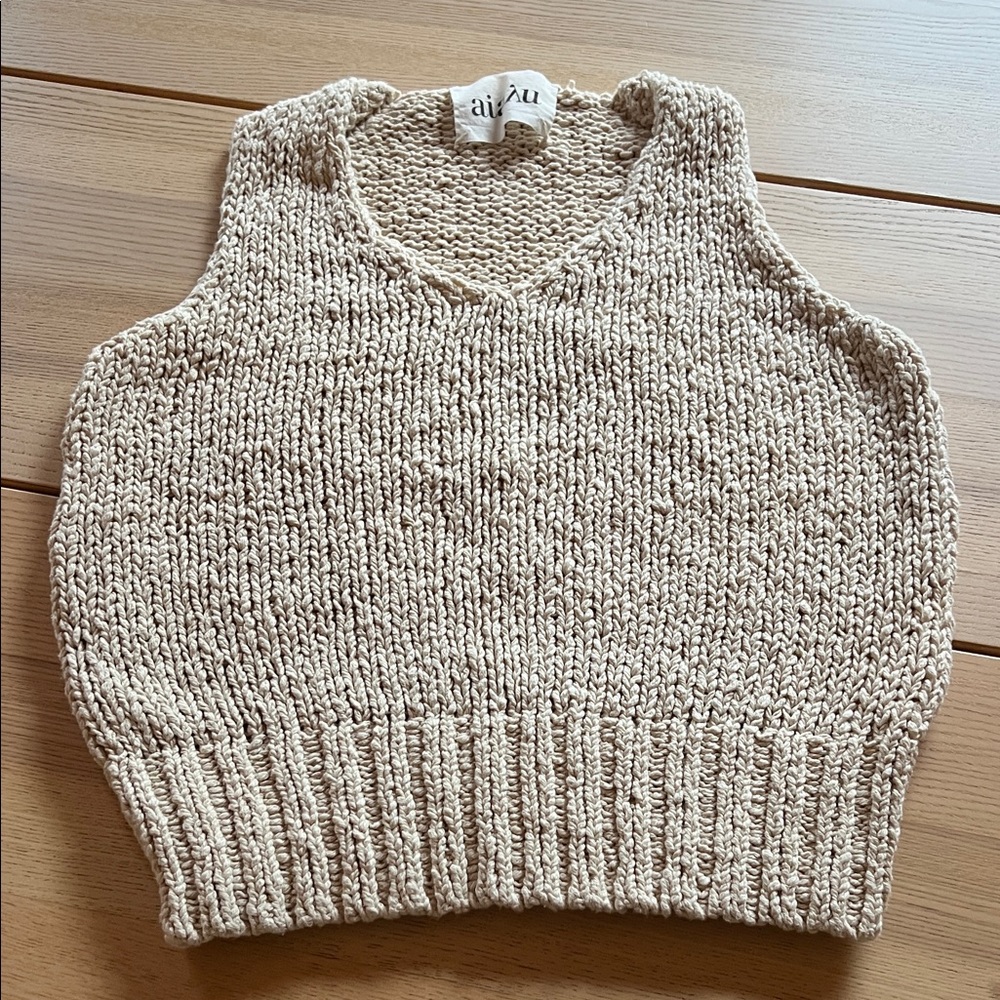 Aiayu small Women's Cream Sweater Vest